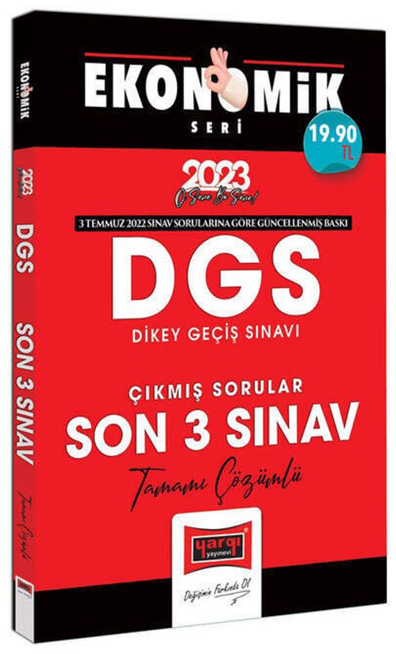 2023 DGS Ekonomik Seri Tamamı Çözümlü Son 3 Yıl Çıkmış Sınav Soruları kitap kapağı