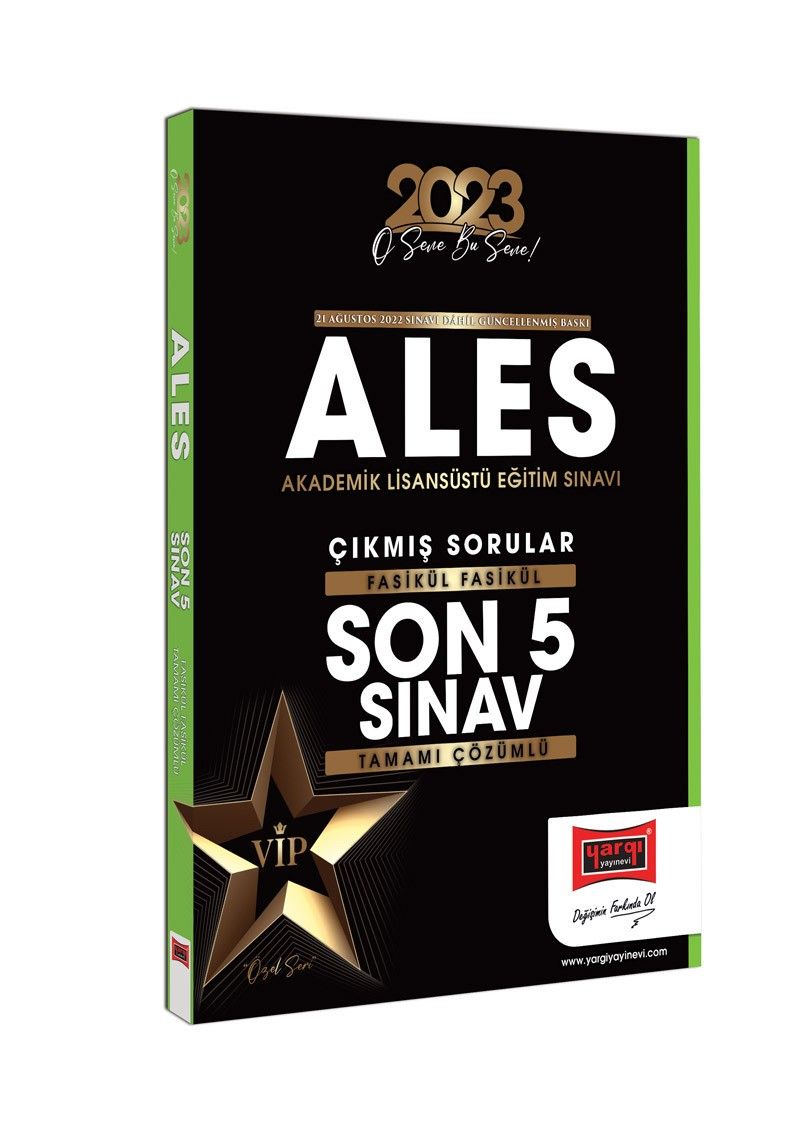 2023 ALES Tamamı Çözümlü Fasikül Çıkmış Sınav Soruları Son 5 Sınav (21 Ağustos 2022 Sınavı Dahil) kitap kapağı