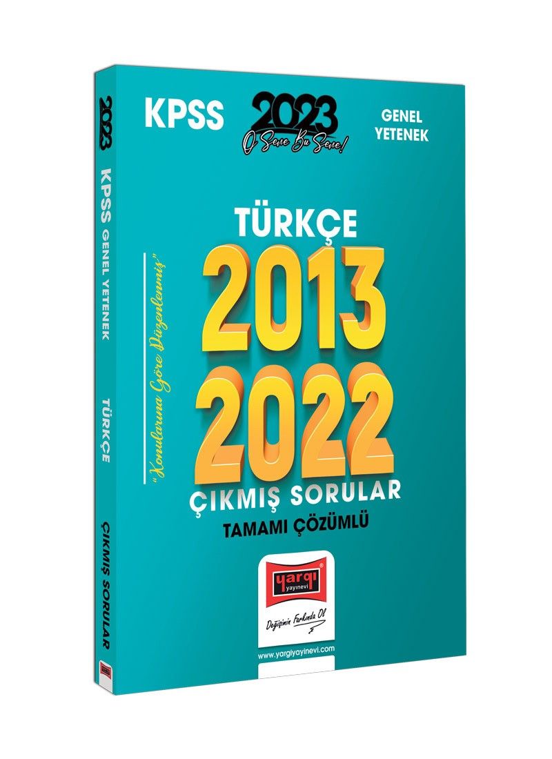 2023 KPSS Türkçe 2013-2022 Tamamı Çözümlü Çıkmış Sorular kitap kapağı