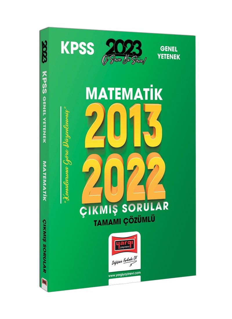 2023 KPSS Matematik 2013-2022 Tamamı Çözümlü Çıkmış Sorular kitap kapağı