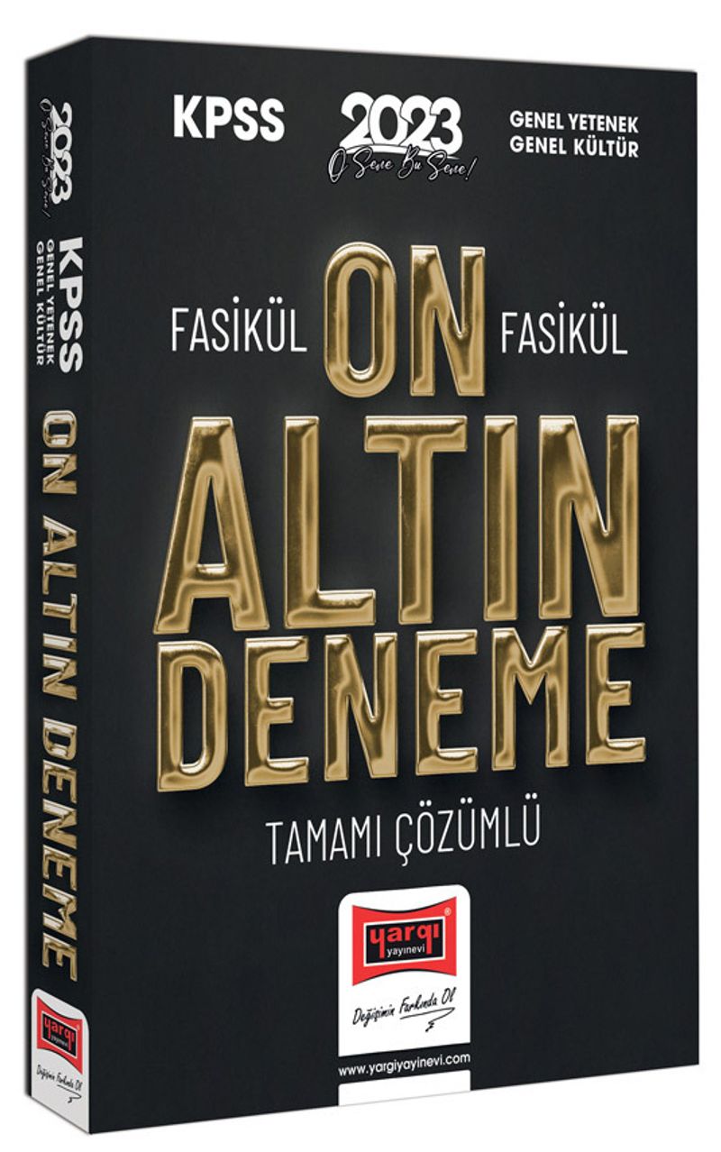 2023 KPSS Genel Yetenek Genel Kültür Fasikül Fasikül Tamamı Çözümlü 10 Altın Deneme kitap kapağı
