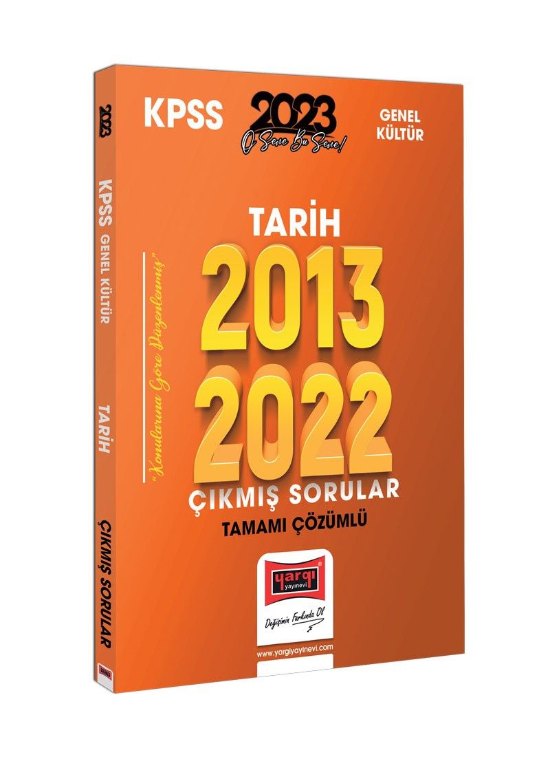 2023 KPSS Tarih 2013-2022 Tamamı Çözümlü Çıkmış Sorular kitap kapağı