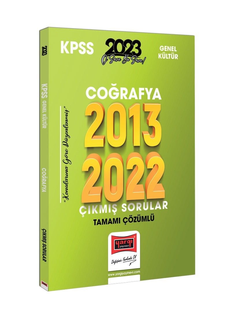 2023 KPSS Coğrafya 2013-2022 Tamamı Çözümlü Çıkmış Sorular kitap kapağı