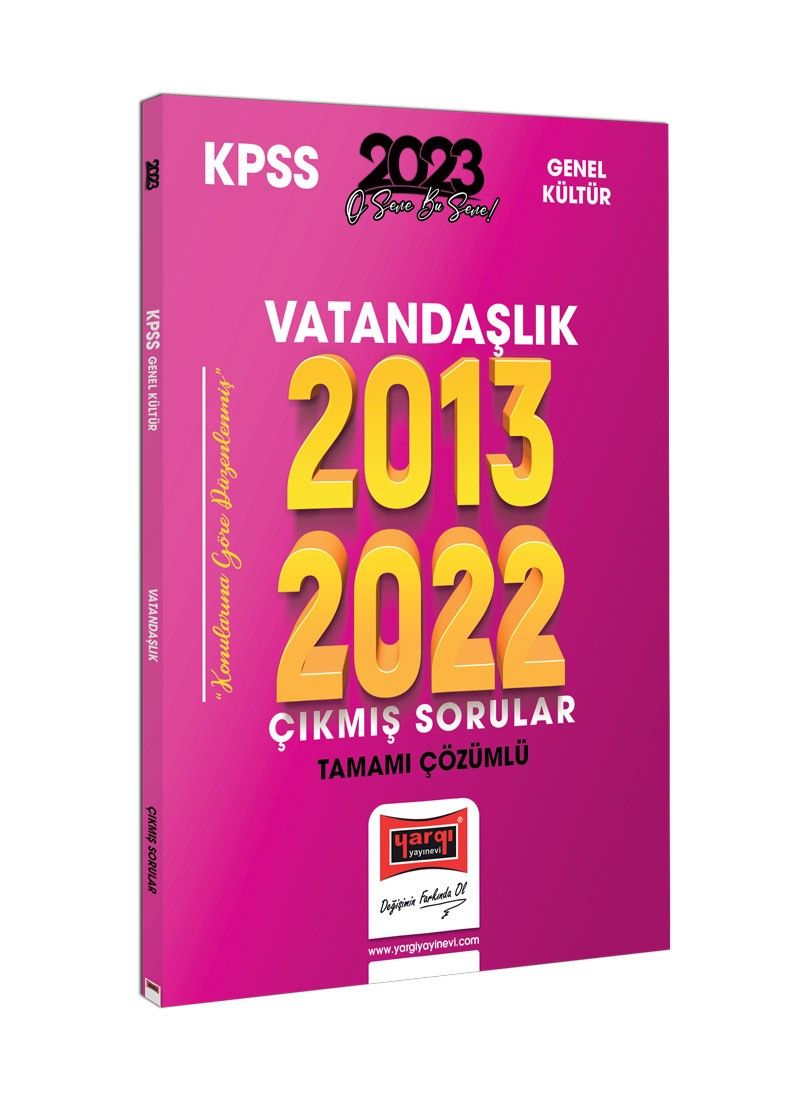2023 KPSS Vatandaşlık 2013-2022 Tamamı Çözümlü Çıkmış Sorular kitap kapağı