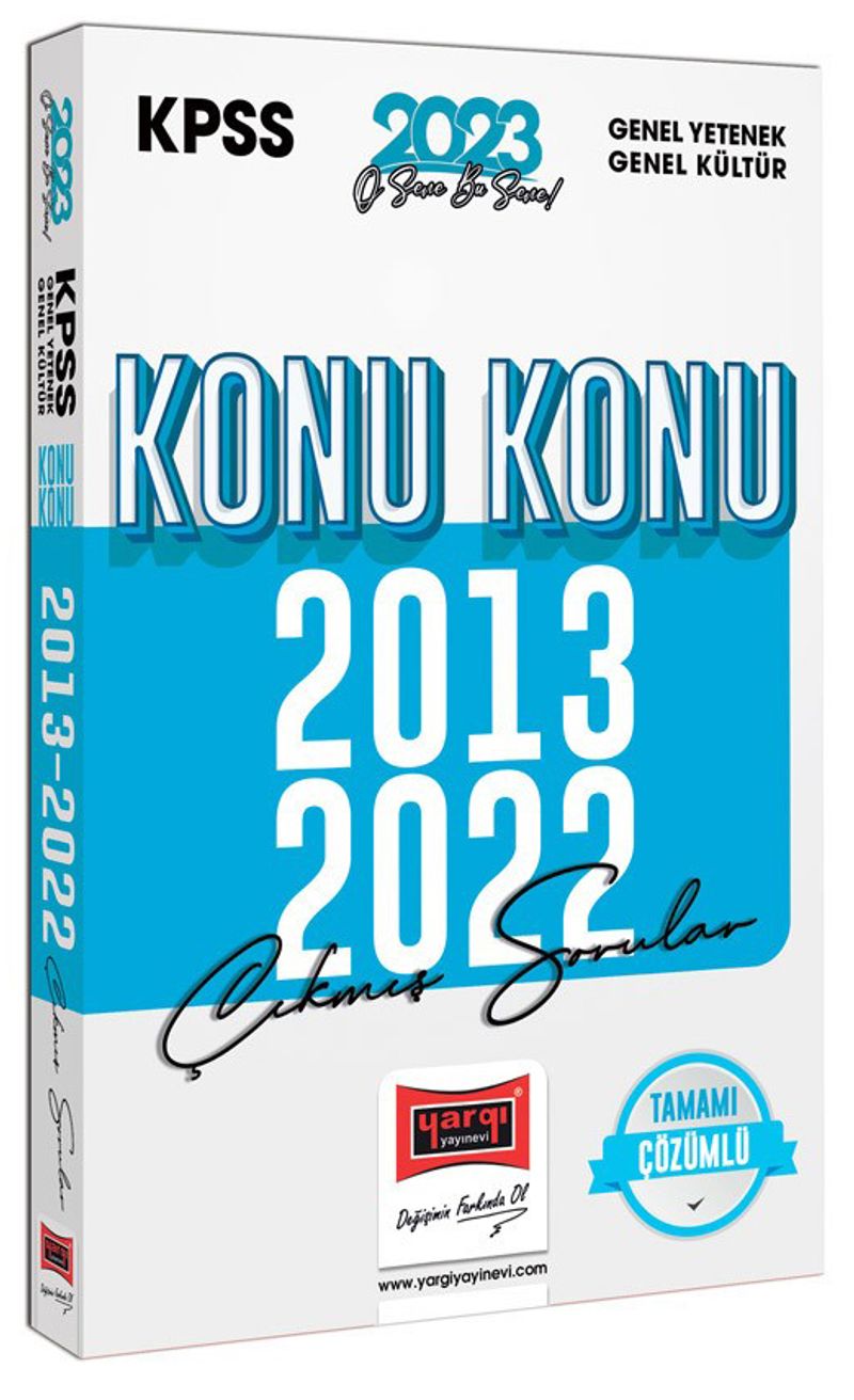 2023 KPSS Genel Yetenek Genel Kültür 2013-2022 Konu Konu Çıkmış Sorular ve Çözümleri kitap kapağı
