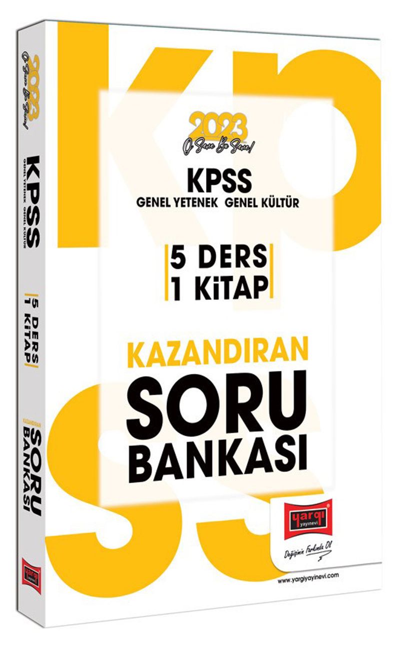 2023 KPSS Genel Yetenek Genel Kültür Tüm Dersler 5 Ders 1 Kitap Kazandıran Soru Bankası kitap kapağı