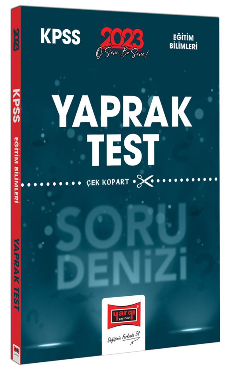 2023 KPSS Eğitim Bilimleri Tüm Dersler Soru Denizi Çek Kopart Yaprak Test kitap kapağı