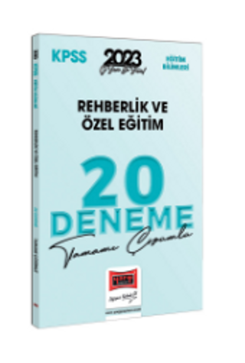 2023 KPSS Eğitim Bilimleri Rehberlik ve Özel Eğitim Tamamı Çözümlü 20 Deneme kitap kapağı