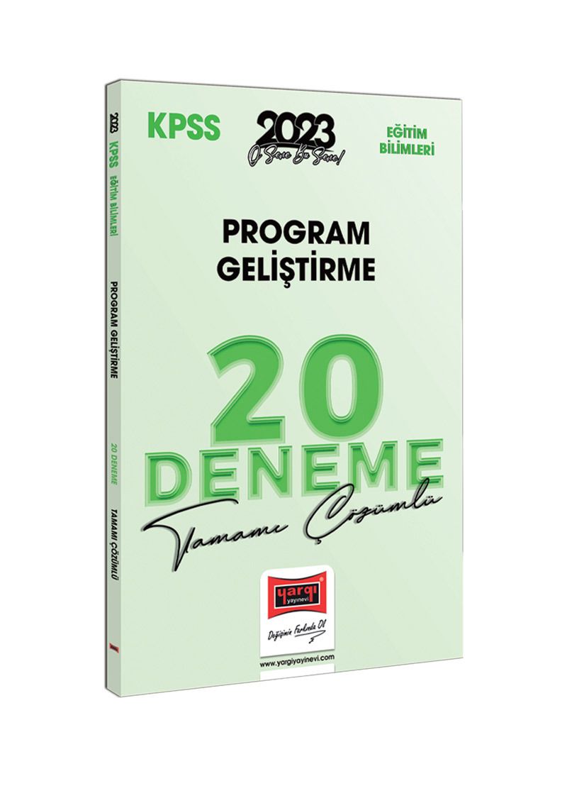 2023 KPSS Eğitim Bilimleri Program Geliştirme Tamamı Çözümlü 20 Deneme kitap kapağı