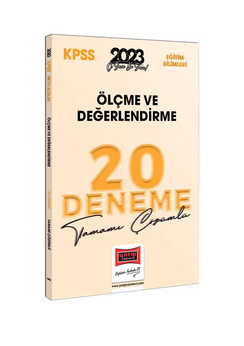 2023 KPSS Eğitim Bilimleri Ölçme ve Değerlendirme Tamamı Çözümlü 20 Deneme kitap kapağı
