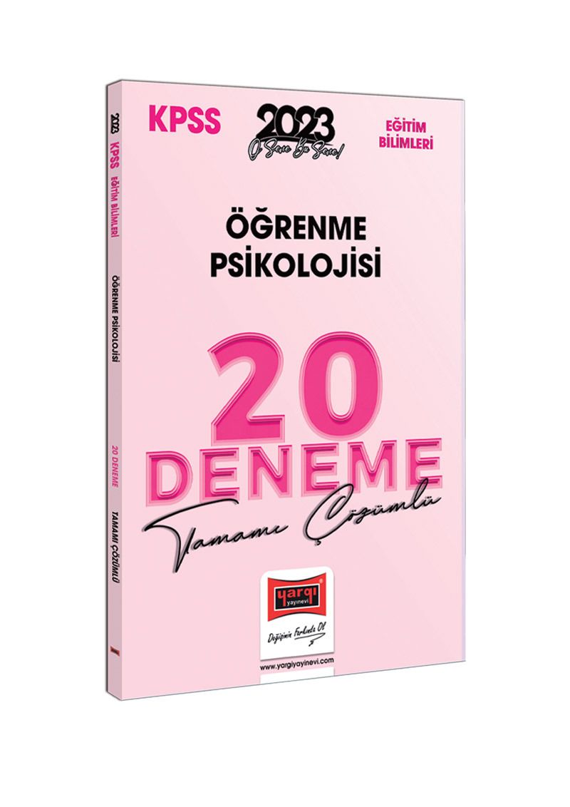2023 KPSS Eğitim Bilimleri Öğrenme Psikolojisi Tamamı Çözümlü 20 Deneme kitap kapağı