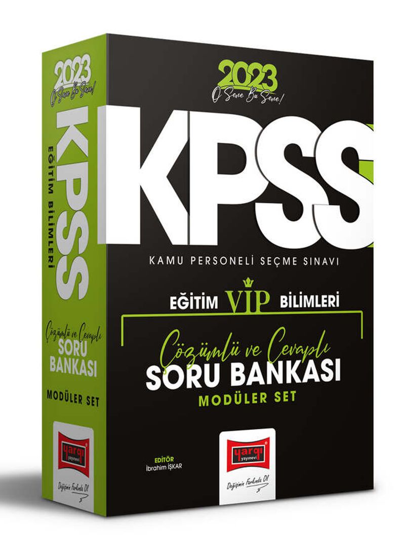 2023 KPSS Eğitim Bilimleri Tamamı Çözümlü VİP Modüler Soru Bankası Seti kitap kapağı