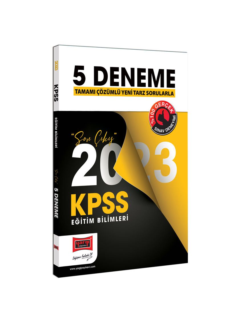 2023 KPSS Eğitim Bilimleri Tamamı Çözümlü Son Çıkış 5 Deneme Sınavı kitap kapağı