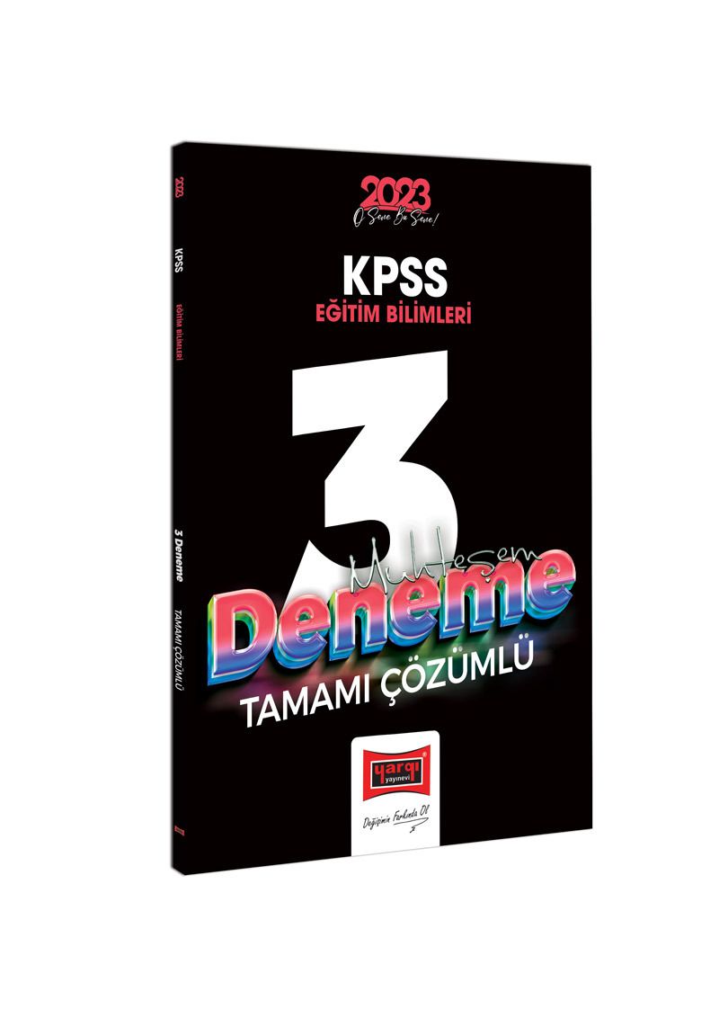 2023 KPSS Eğitim Bilimleri Tamamı Çözümlü Muhteşem 3 Deneme Sınavı kitap kapağı