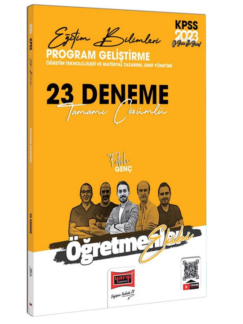 2023 KPSS Eğitim Bilimleri Öğretmenler Ekibi Program Geliştirme (Öğretim Teknolojileri ve Materyal Tasarımı - Sınıf Yönetimi) Tamamı Çözümlü 23 Deneme kitap kapağı