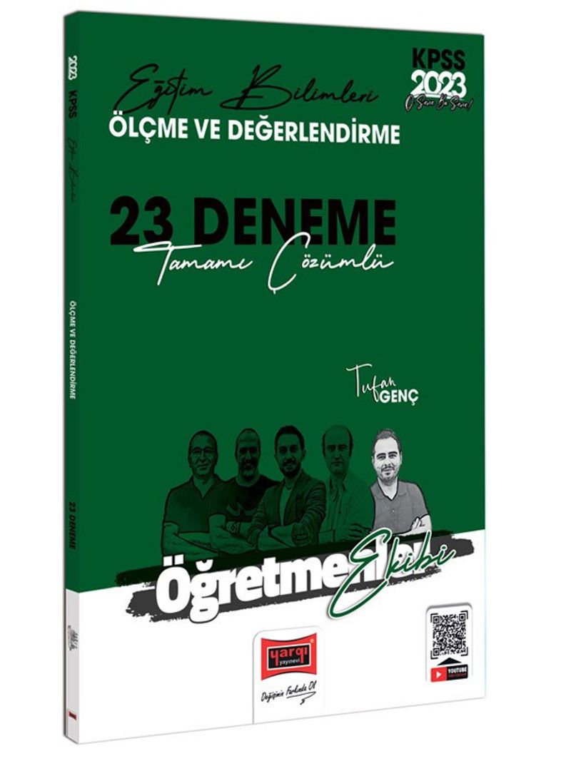 2023 KPSS Eğitim Bilimleri Öğretmenler Ekibi Ölçme ve Değerlendirme Tamamı Çözümlü 23 Deneme Sınavı kitap kapağı