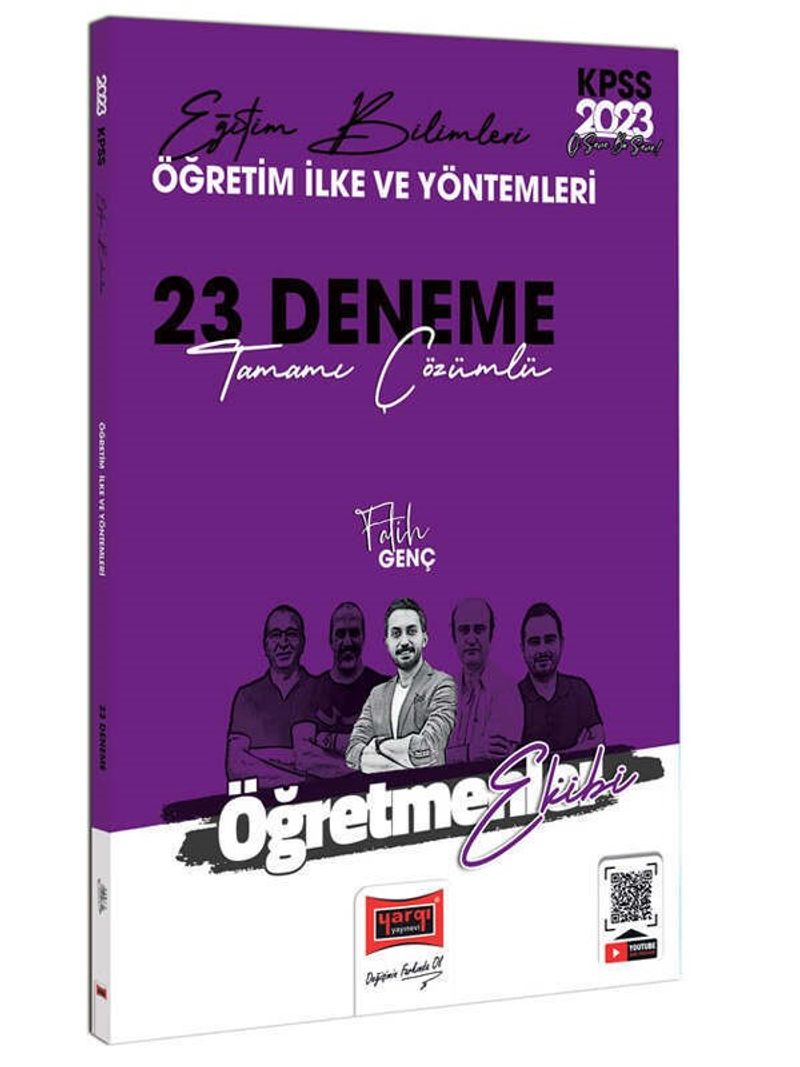 2023 KPSS Eğitim Bilimleri Öğretmenler Ekibi Öğretim İlke ve Yöntemleri Tamamı Çözümleri 23 Deneme Sınavı kitap kapağı