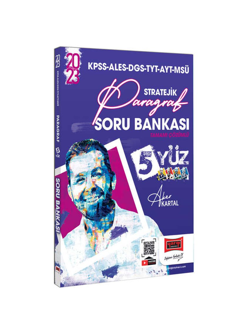 2023 KPSS ALES DGS TYT AYT MSÜ 5Yüz Tamamı Çözümlü Stratejik Paragraf Soru Bankası kitap kapağı