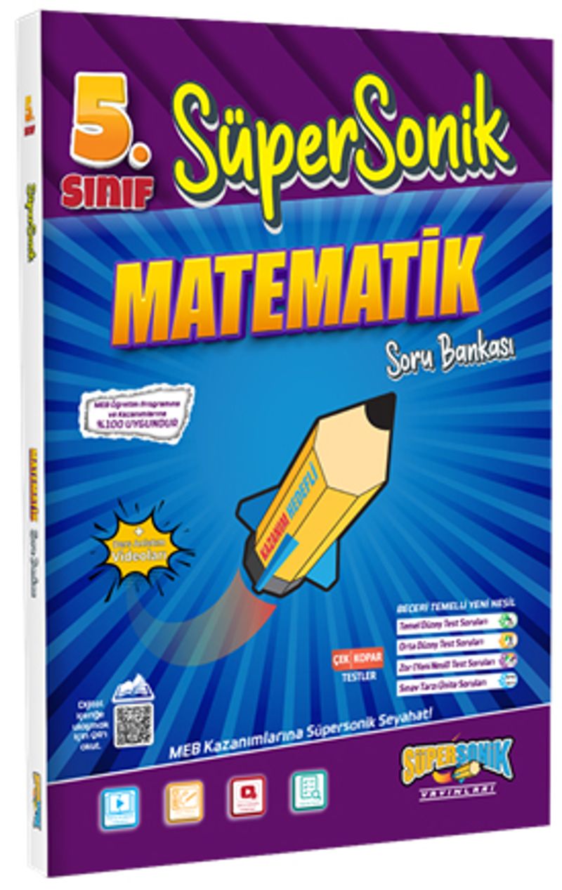 5. Sınıf Süpersonik Matematik Soru Bankası kitap kapağı