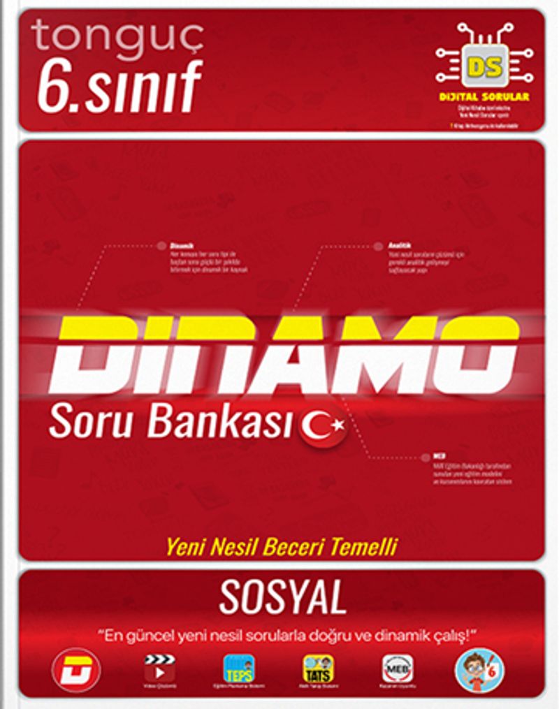 6. Sınıf Dinamo Sosyal Bilgiler Soru Bankası kitap kapağı