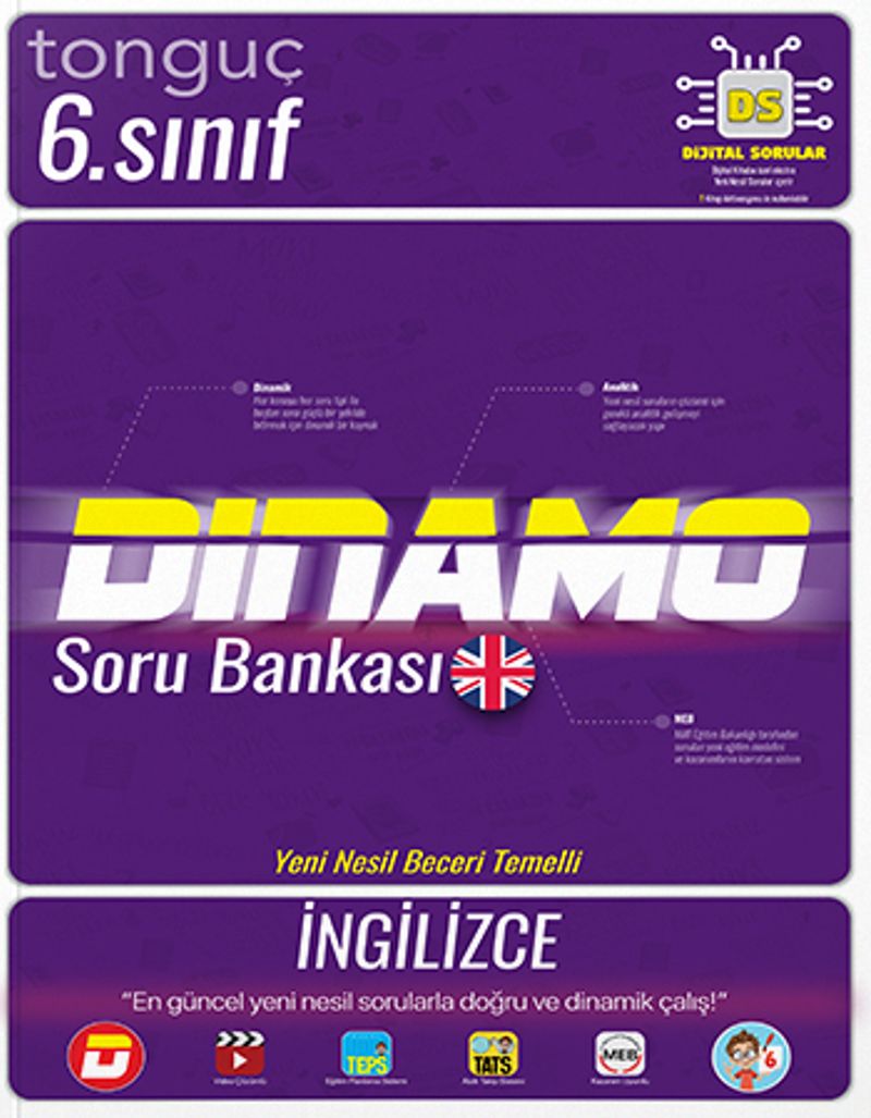 6. Sınıf Dinamo İngilizce Soru Bankası kitap kapağı