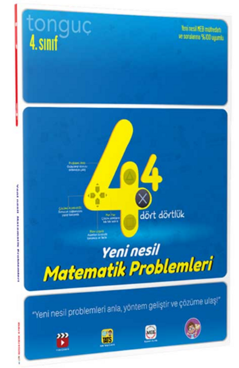 4.Sınıf Dört Dörtlük Matematik kitap kapağı