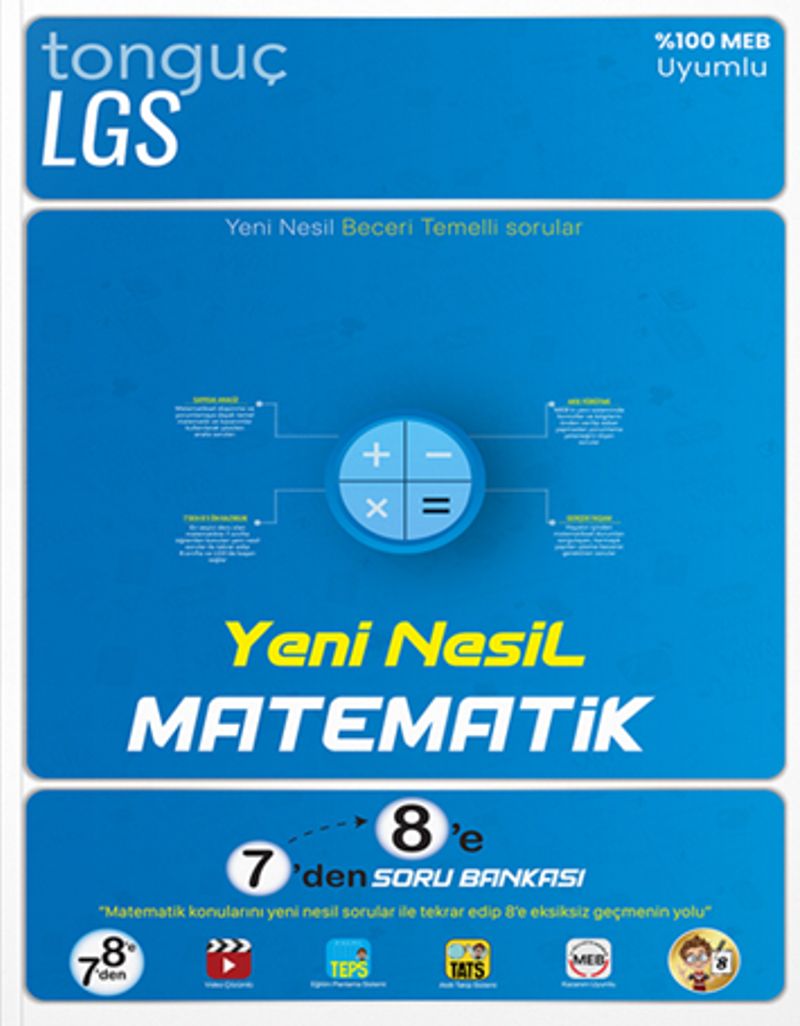 Yeni Nesil Matematik 7'den 8'e Soru Bankası kitap kapağı