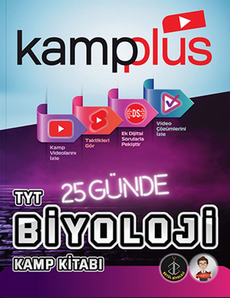 Kampplus 25 Günde TYT Biyoloji Kampı kitap kapağı