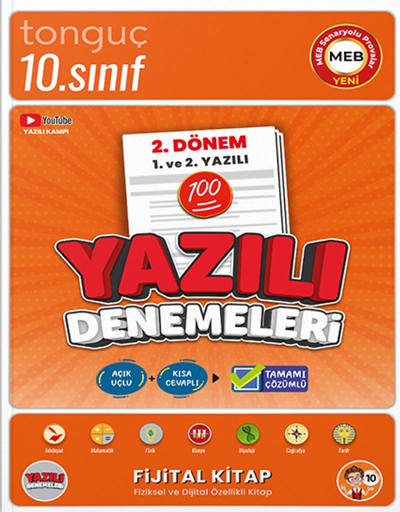 10. Sınıf Yazılı Denemeleri 2. Dönem 1 ve 2. Yazılı kitap kapağı