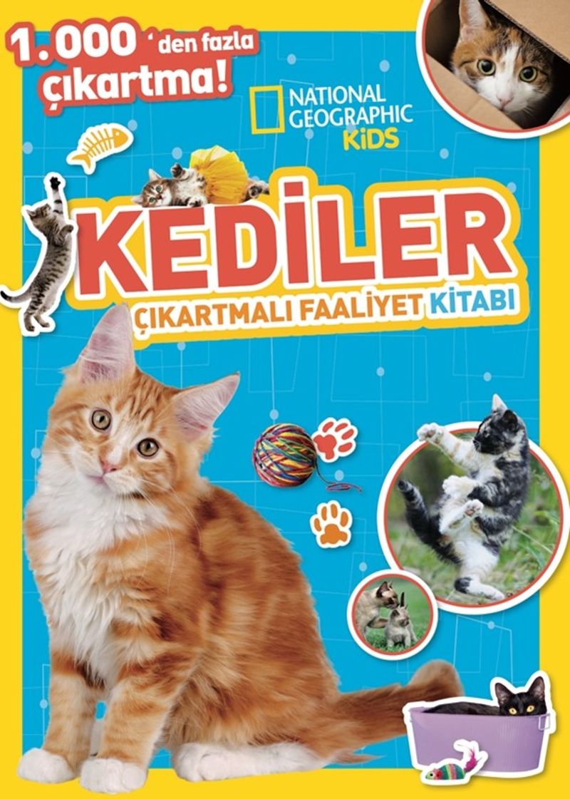 National Geographic Kids Kediler Çıkartmalı Faaliyet Kitabı kitap kapağı