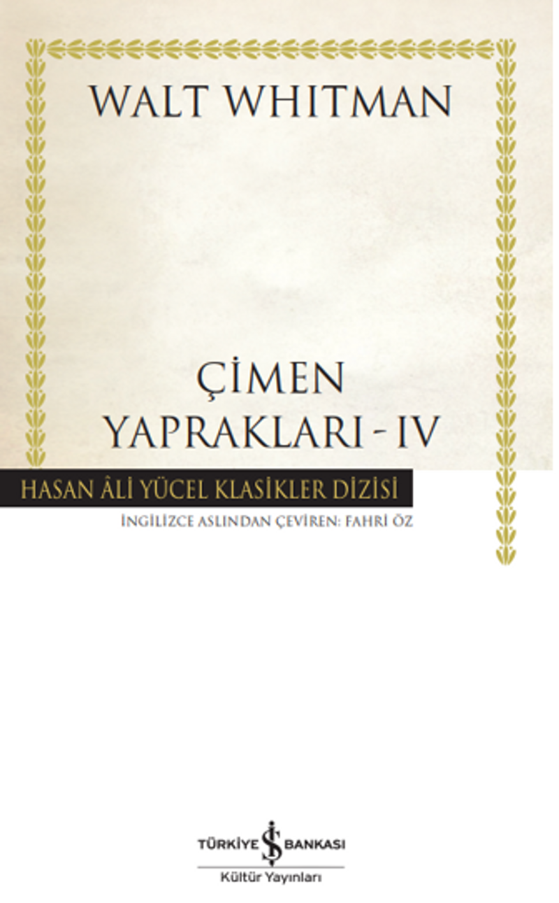 Çimen Yapraklari - IV kitap kapağı