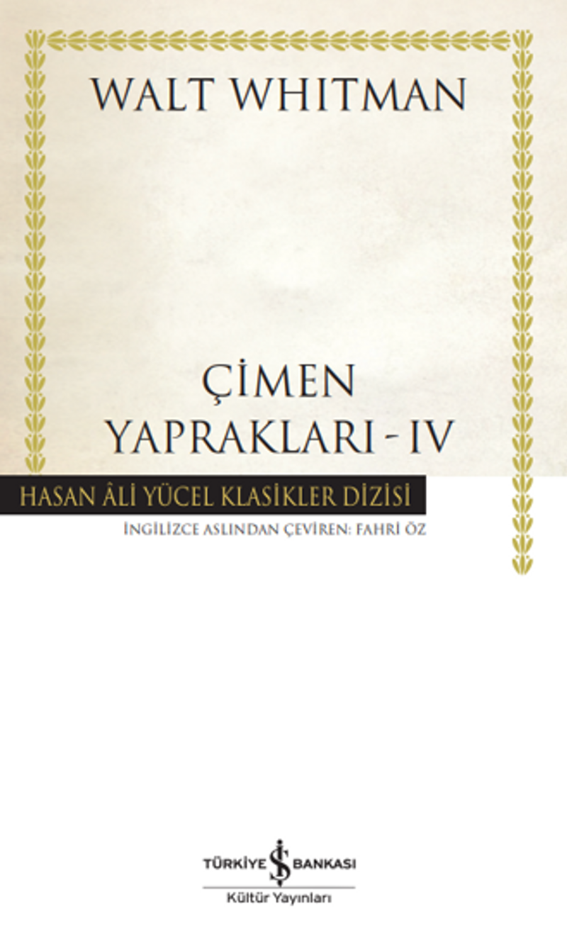 Çimen Yapraklari – IV - Ciltli kitap kapağı