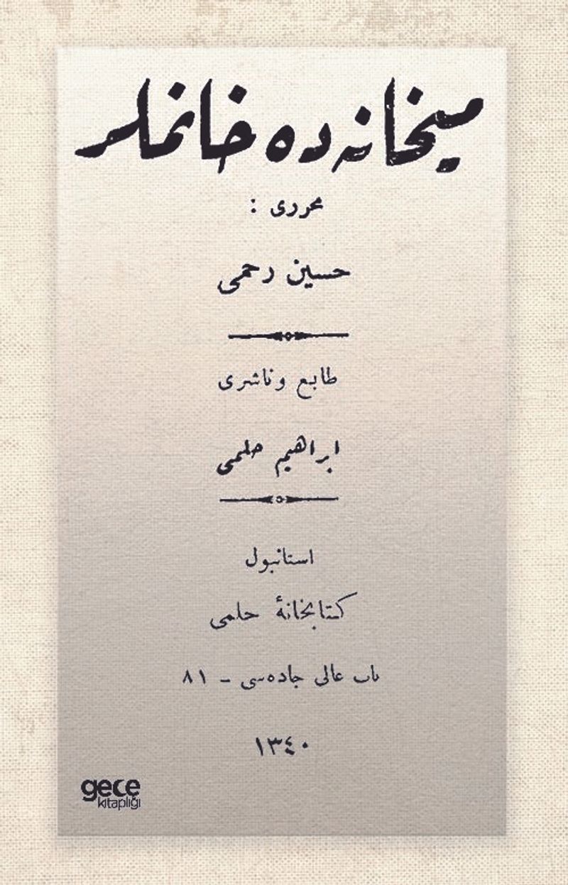 Meyhanede Hanımlar Osmanlıca kitap kapağı