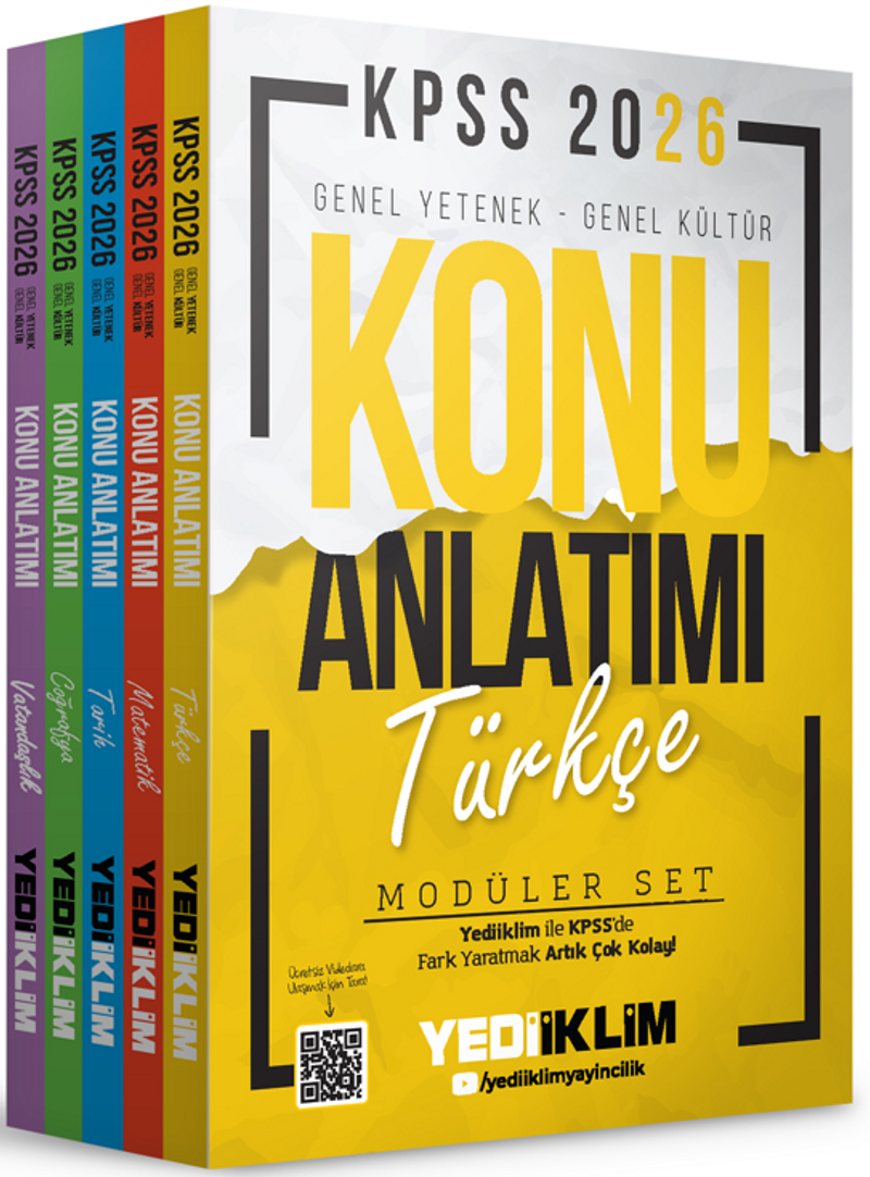 2026 KPSS Genel Yetenek - Genel Kültür Konu Anlatımı Modüler Set ( 5 Kitap) kitap kapağı