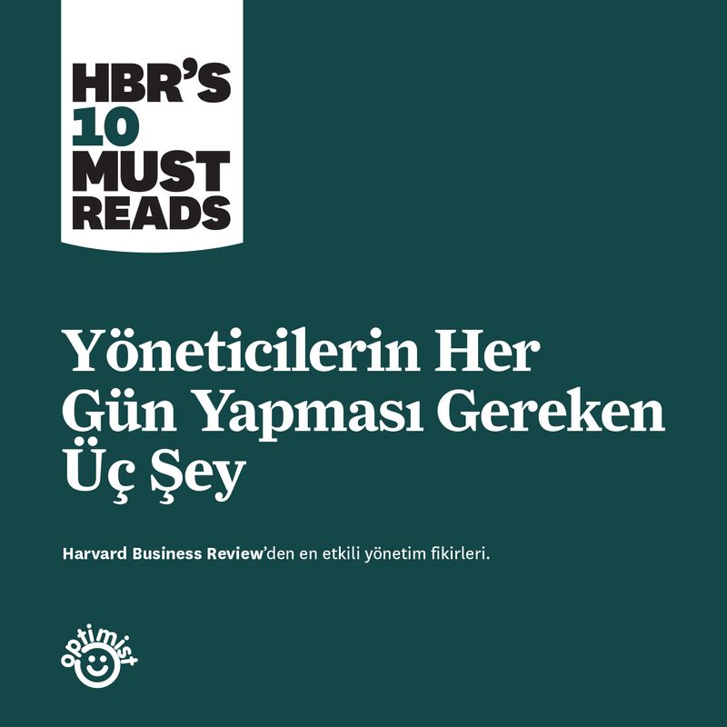 Yöneticilerin Her Gün Yapması Gereken Üç Şey kitap kapağı