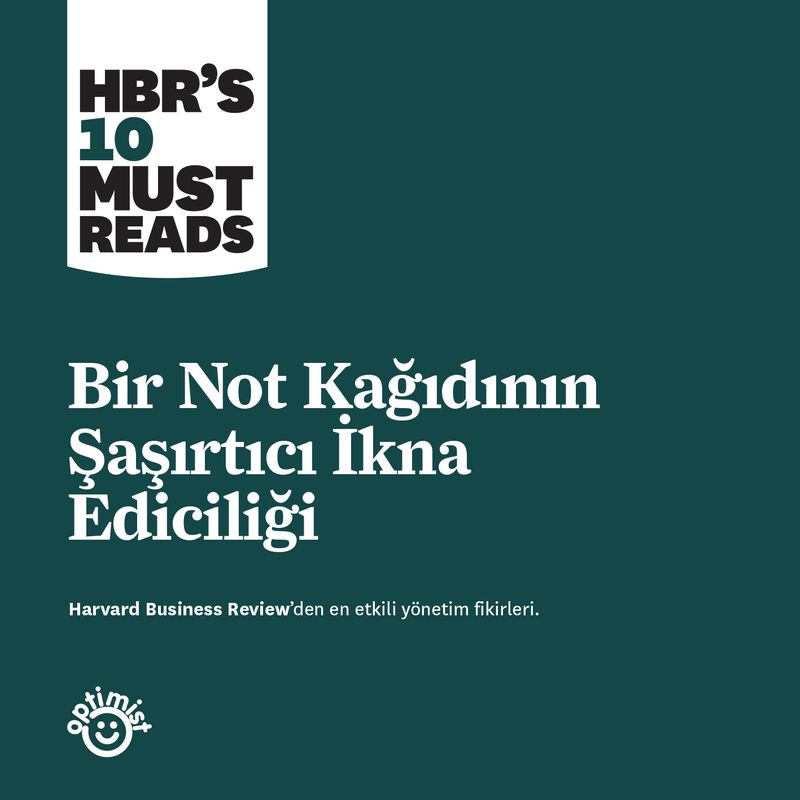 Bir Not Kağıdının Şaşırtıcı İkna Ediciliği kitap kapağı