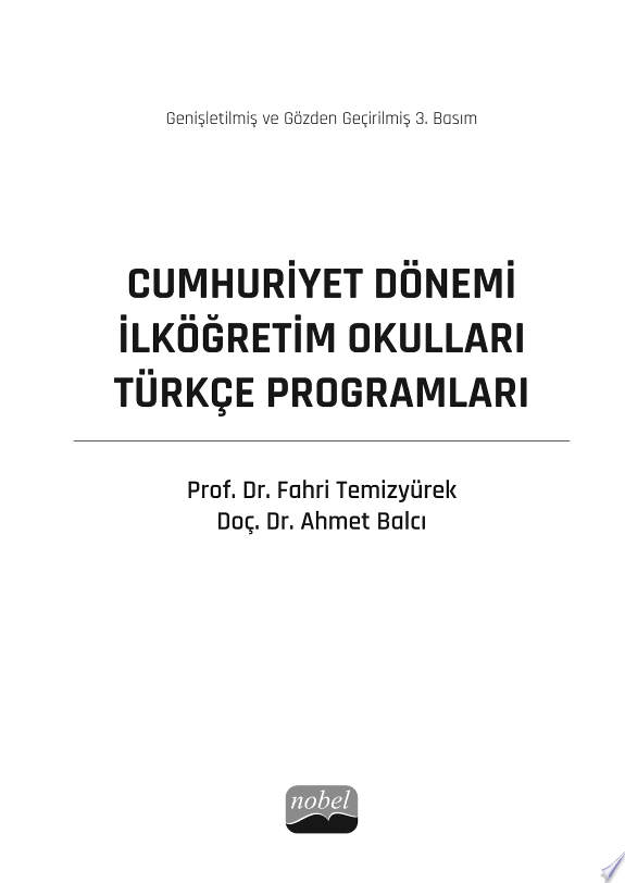 Cumhuriyet Dönemi İlköğretim Okulları TÜRKÇE PROGRAMLARI kitap kapağı