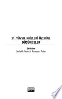 21. Yüzyıl Krizleri Üzerine Düşünceler kitap kapağı