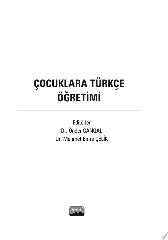 Çocuklara Türkçe Öğretimi kitap kapağı