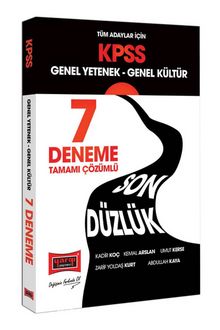 KPSS Tüm Adaylar İçin Genel Yetenek Genel Kültür Son Düzlük Tamamı Çözümlü 7 Deneme kitap kapağı