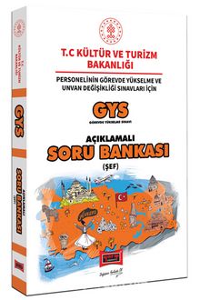 GYS T.C. Kültür ve Turizm Bakanlığı Şef İçin Açıklamalı Soru Bankası kitap kapağı