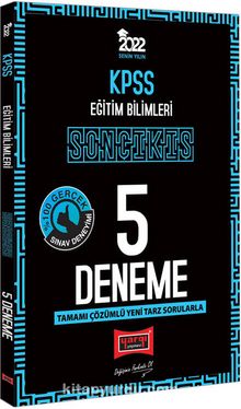 2022 KPSS Eğitim Bilimleri Son Çıkış Tamamı Çözümlü 5 Deneme kitap kapağı
