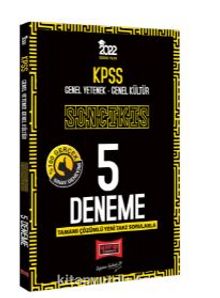 2022 KPSS GY GK Son Çıkış Tamamı Çözümlü 5 Deneme kitap kapağı