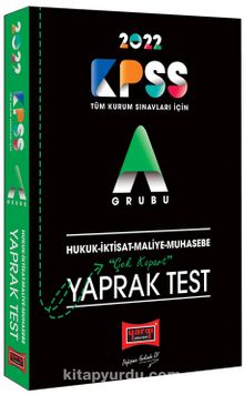 2022 KPSS A Hukuk İktisat Maliye Muhasebe Çek Kopart Yaprak Test kitap kapağı