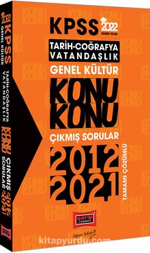 2022 KPSS Genel Kültür Konu Konu Tamamı Çözümlü Çıkmış Sorular kitap kapağı