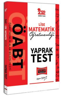 2022 ÖABT Lise Matematik Öğretmenliği Yaprak Test kitap kapağı