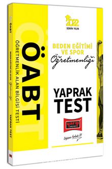 2022 ÖABT Beden Eğitimi ve Spor Öğretmenliği Yaprak Test kitap kapağı