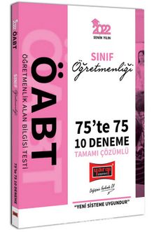 2022 ÖABT Sınıf Öğretmenliği 75te 75 Tamamı Çözümlü 10 Deneme kitap kapağı