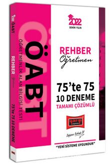 2022 ÖABT Rehber Öğretmen 75te 75 Tamamı Çözümlü 10 Deneme kitap kapağı