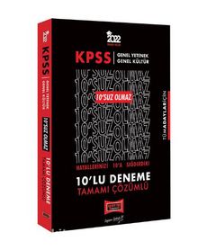2022 KPSS GY GK 10'SUZ Olmaz Tamamı Çözümlü 10'lu Deneme kitap kapağı